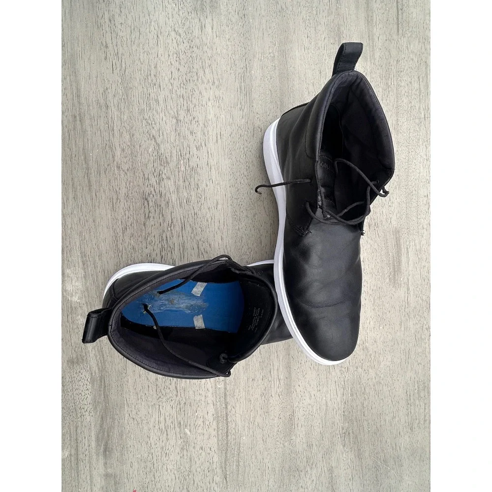 Cole Haan‎ Grand.OS Mens Black Leather Chukka Boots C28725 Size 12 M